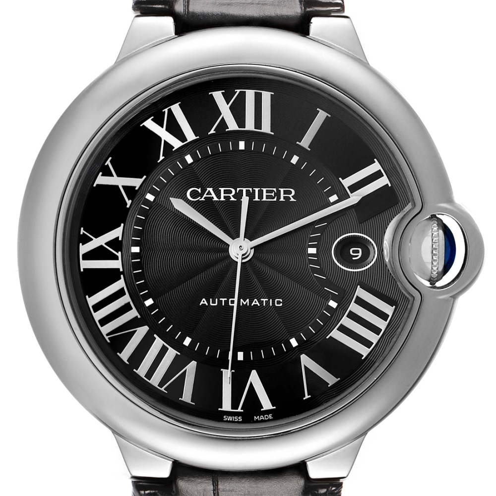 Cartier Ballon Bleu de Black Dial and Black Strap Watch WSBB0003-thumb-4