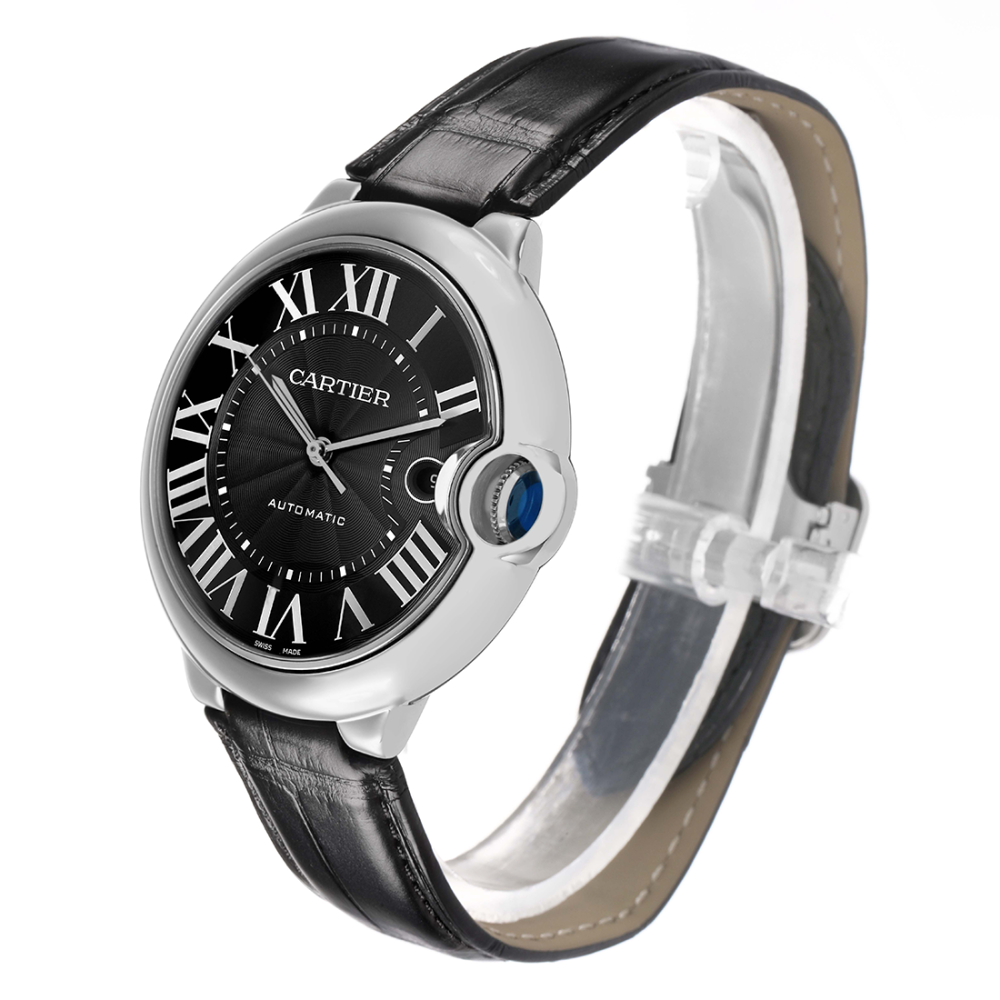 Cartier Ballon Bleu de Black Dial and Black Strap Watch WSBB0003-thumb-1
