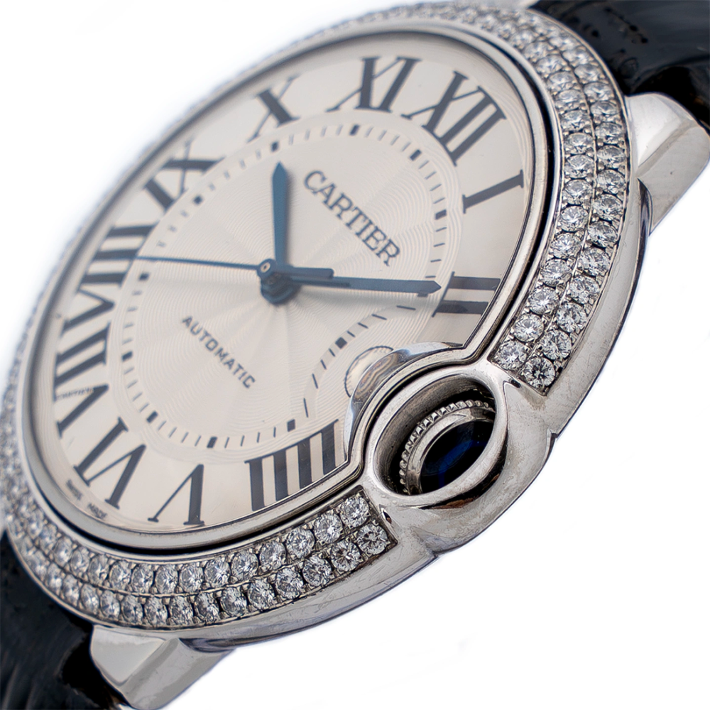 Cartier Ballon Bleu de White Gold with Diamond-set Bezel Watch W69016Z4-1