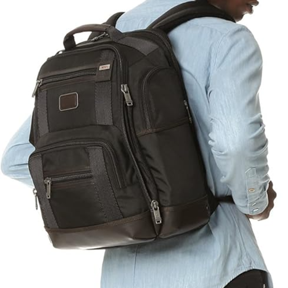 Tumi Alpha Bravo Briefcase Black Backpack-3