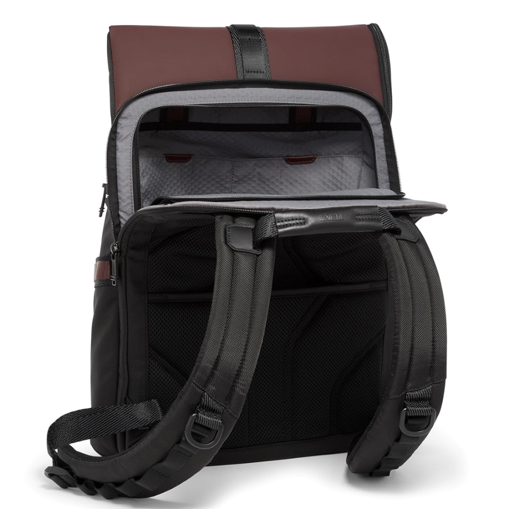Tumi Alpha Bravo Logistics Flap Lid Wine Backpack-5