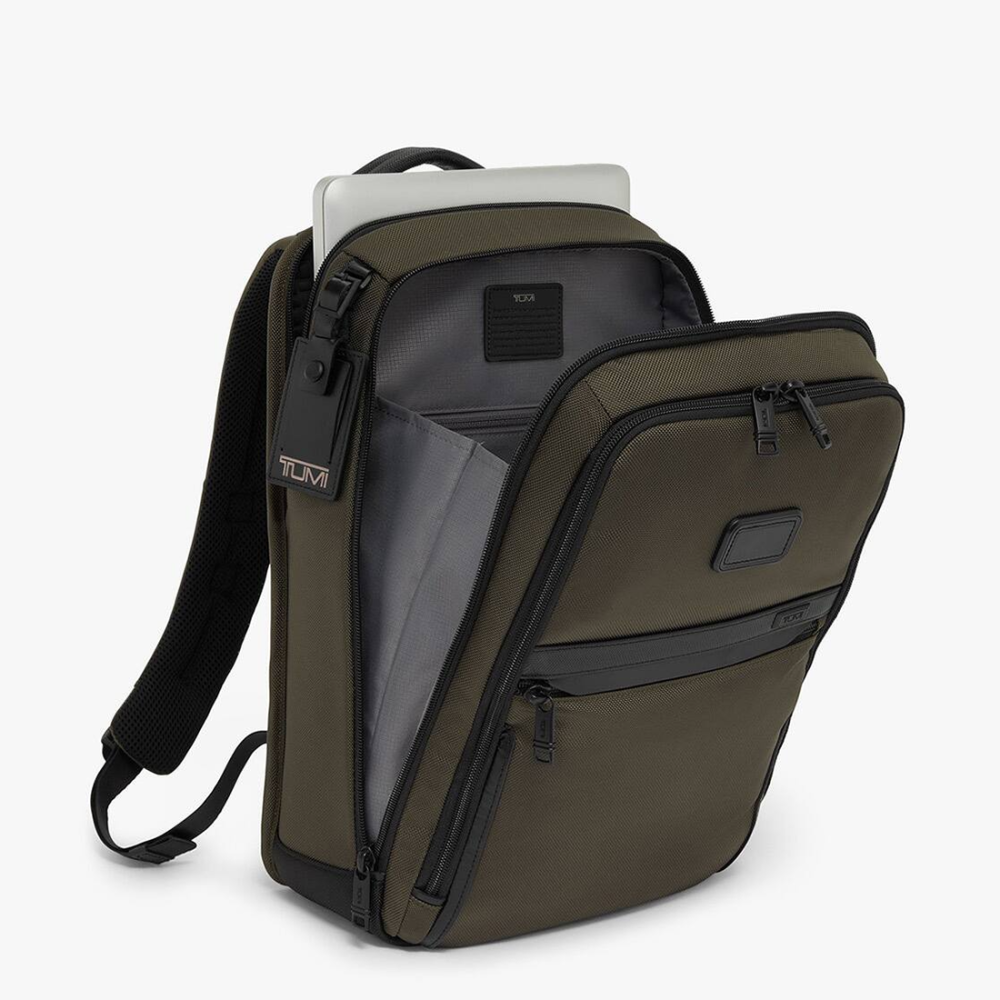 Tumi Alpha 3 Slim Olive Backpack-2
