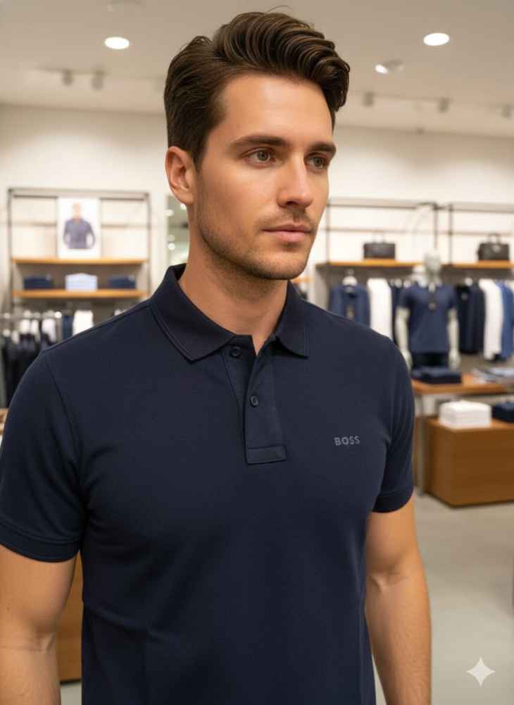 Hugo Boss Blue Premium Quality Tees-thumb-1
