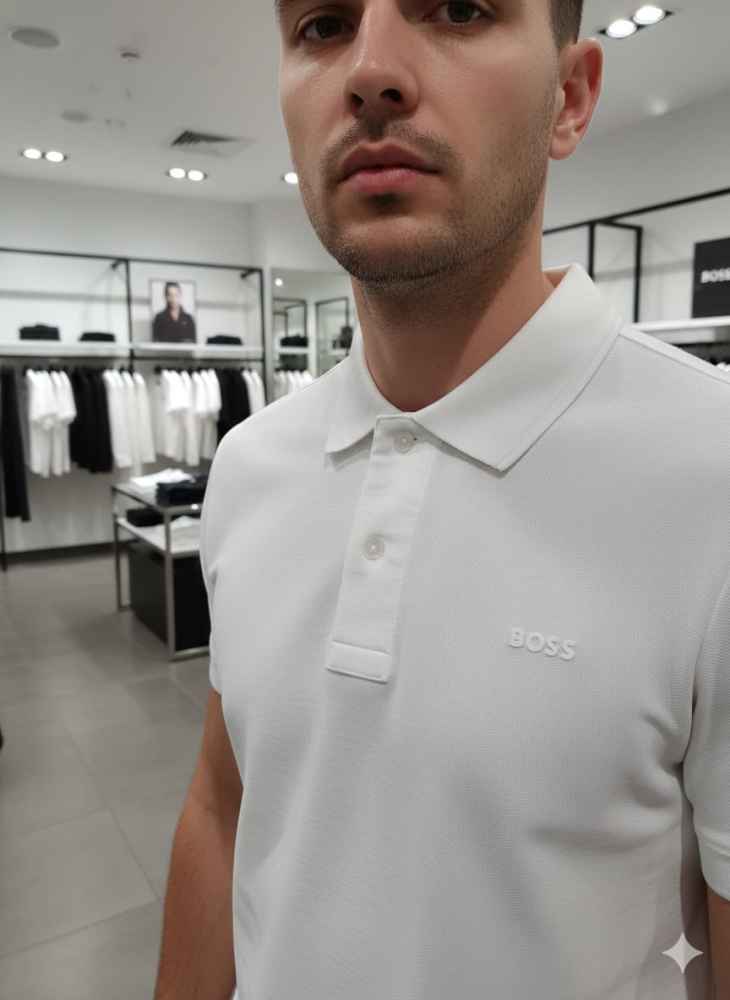 Hugo Boss White Premium Quality Tees-thumb-1