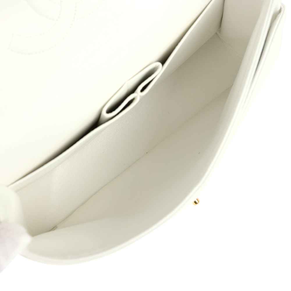 Chanel White Classic Jumbo 25 Sling Bag-8