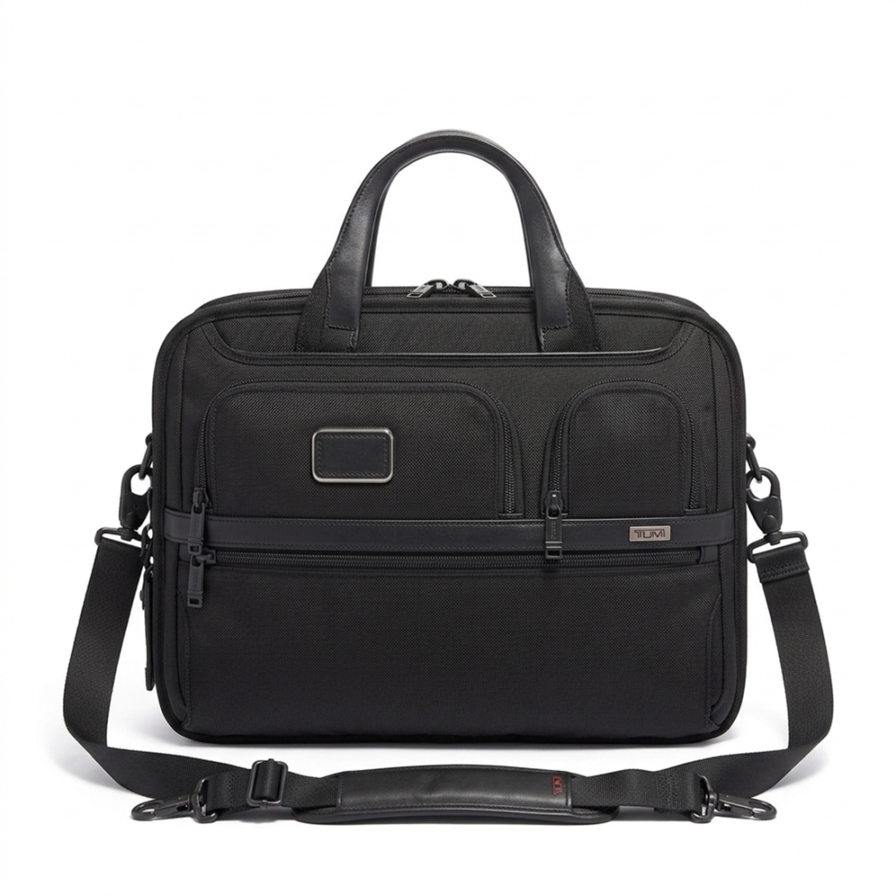Tumi Alpha 3 Expandable Organizer Laptop Briefcase-thumb-0