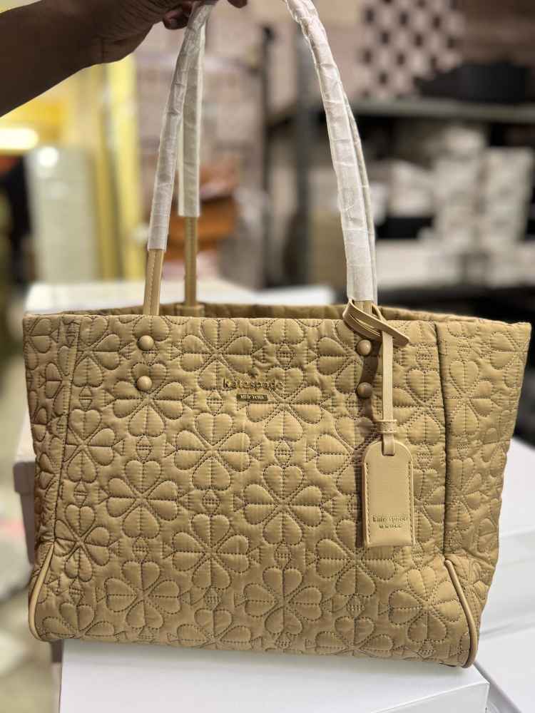 Kate Spade Tilly Quilted Brown Tote Bag-thumb-0