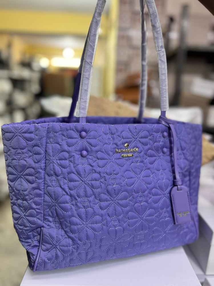 Kate Spade Tilly Quilted Blue Tote Bag-thumb-0