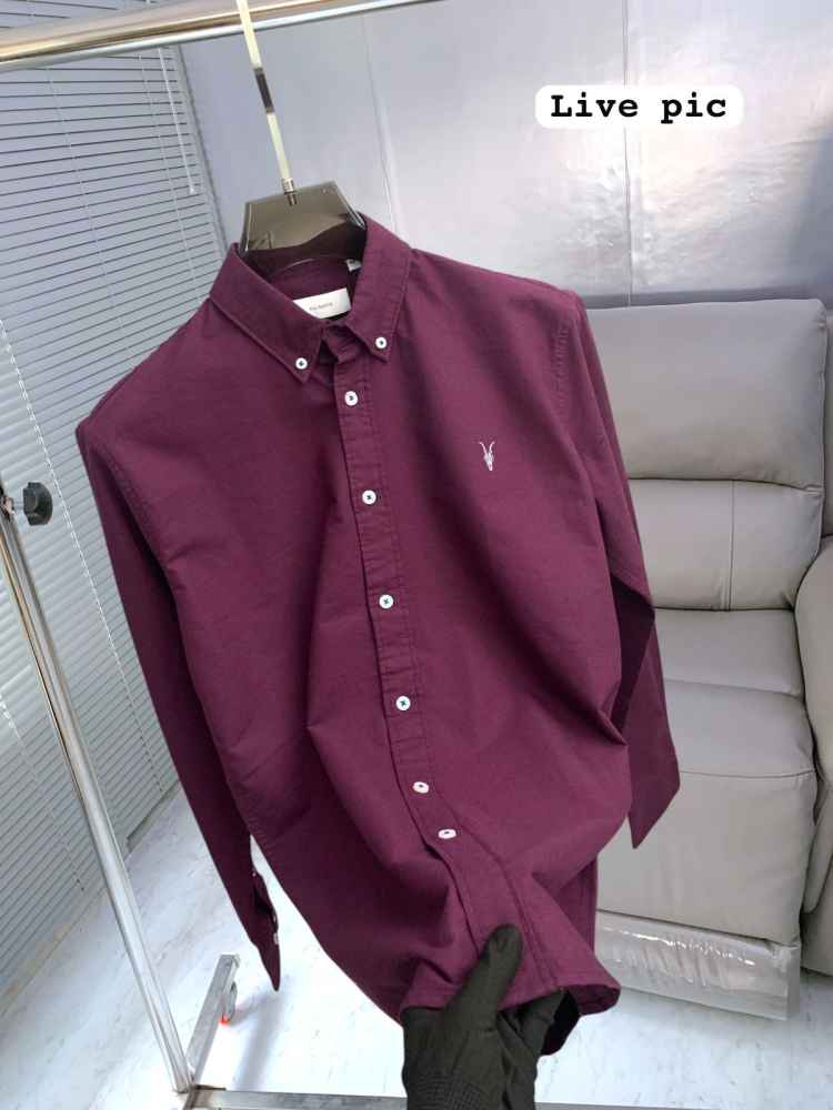 YSL Wine Premium Quality Cotton Shirt-thumb-0