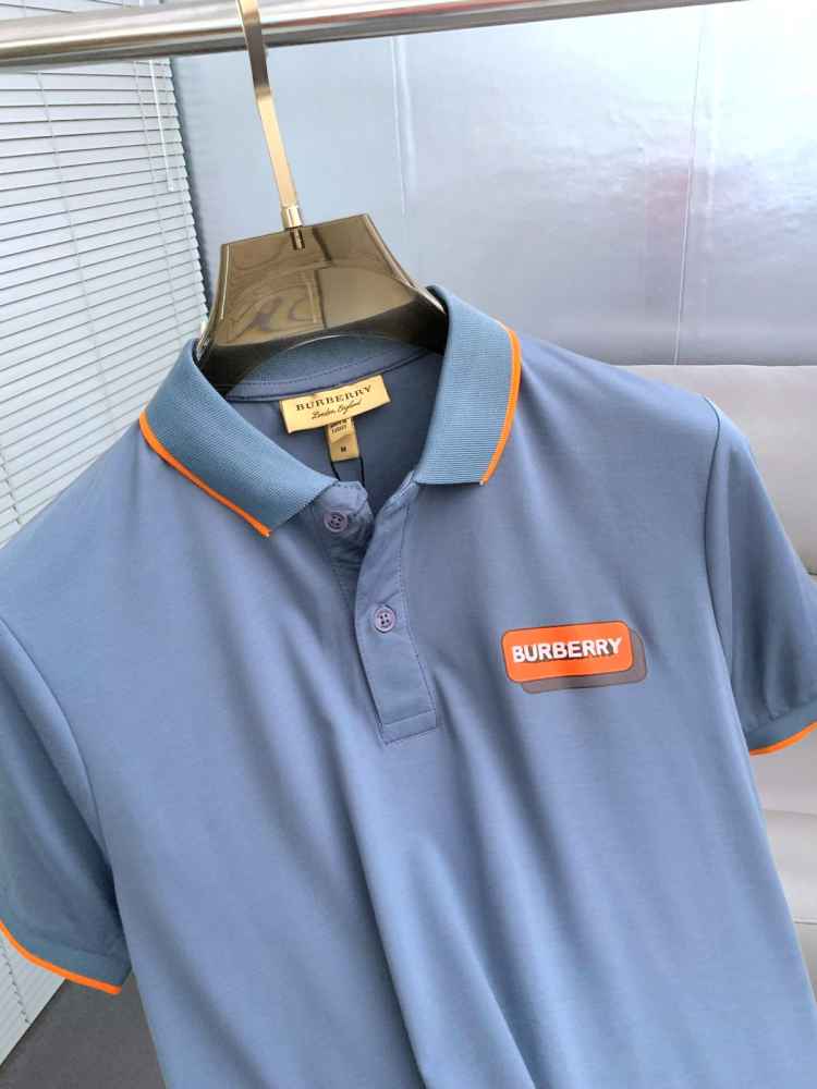 Burberry Sky Blue Premium Exclusive Polo T-shirt-2
