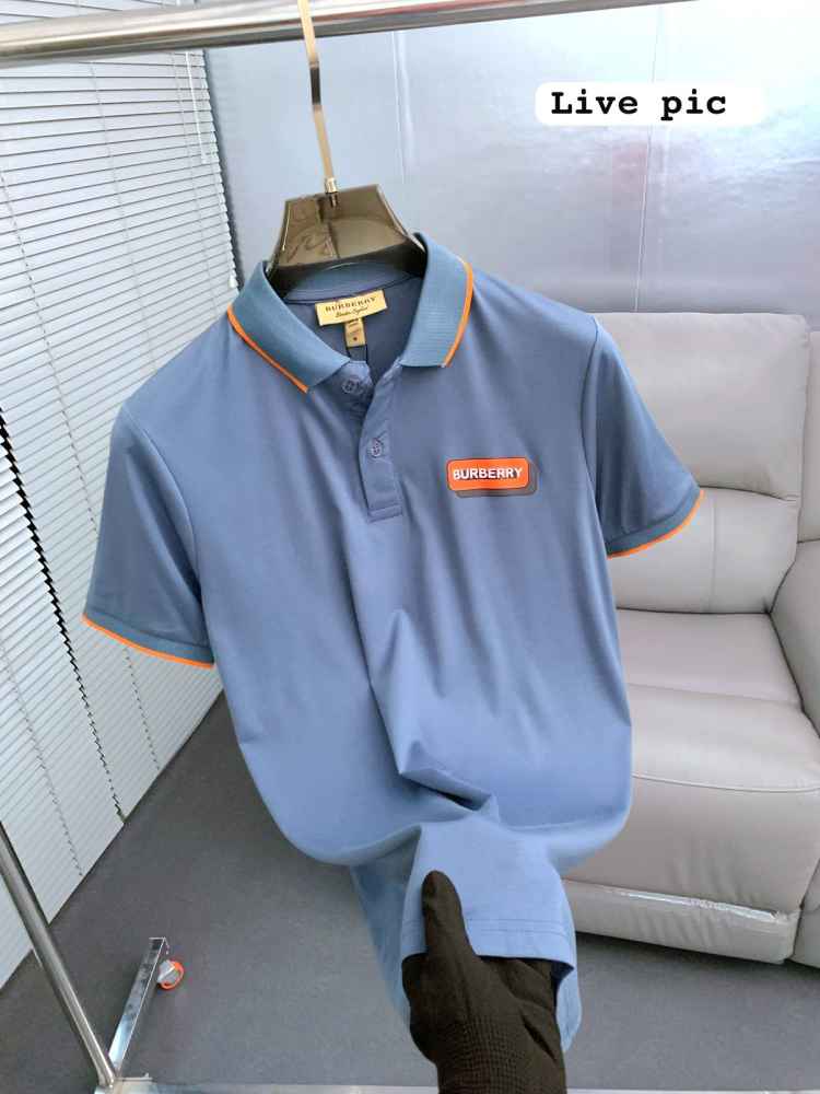 Burberry Sky Blue Premium Exclusive Polo T-shirt-1
