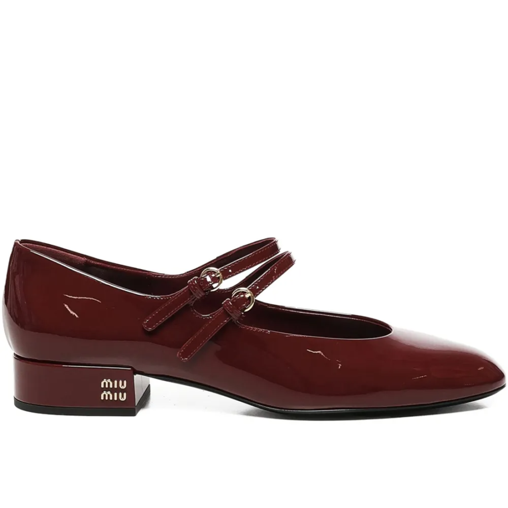 Miu Miu Women's Wine Heels Sandles-thumb-0