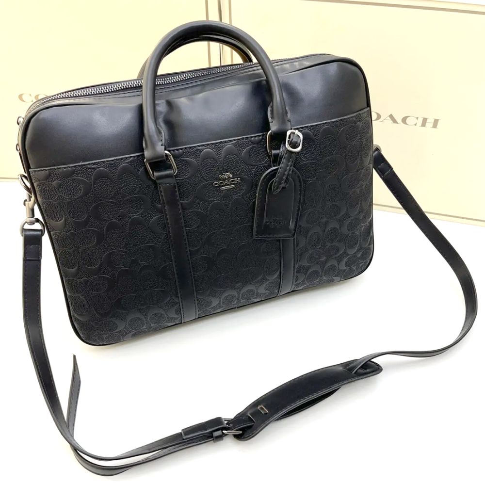 Coach Perry Slim Brief in Signature Leather-thumb-0