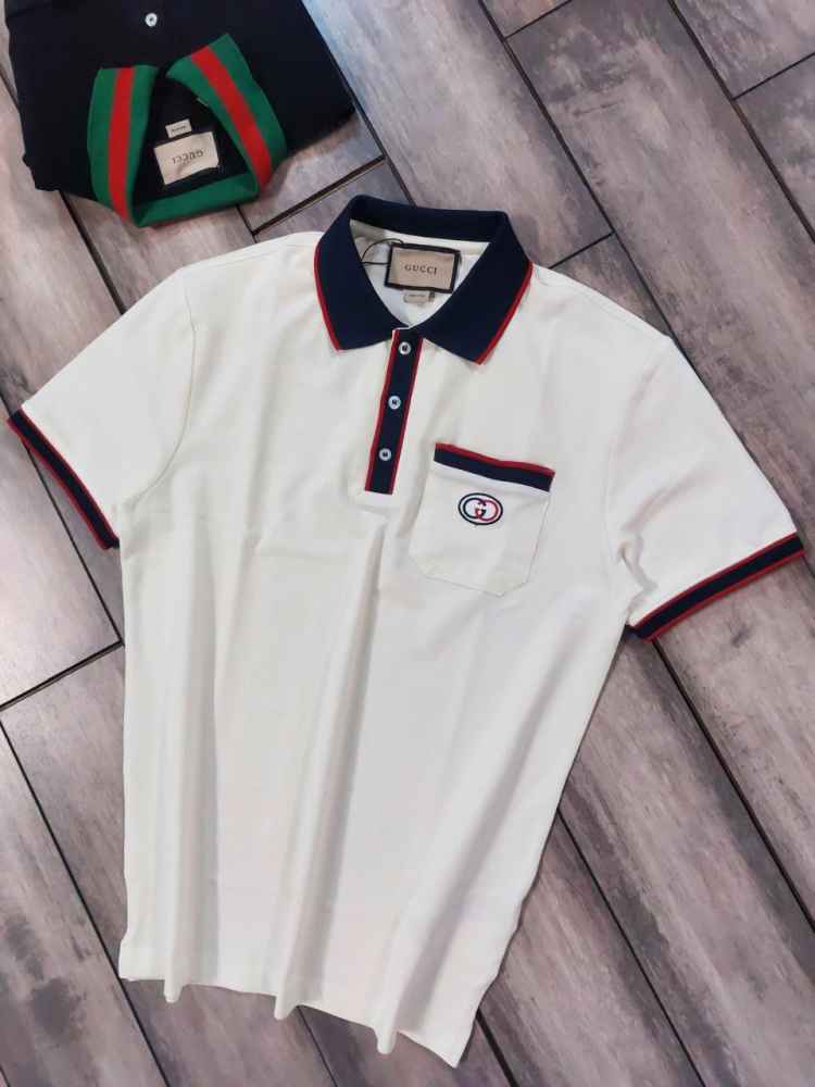 Gucci White Premium Quality Polo T-shirt-1