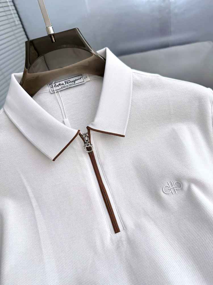 Salvatore Ferragamo White Premium Luxury T-shirt-2