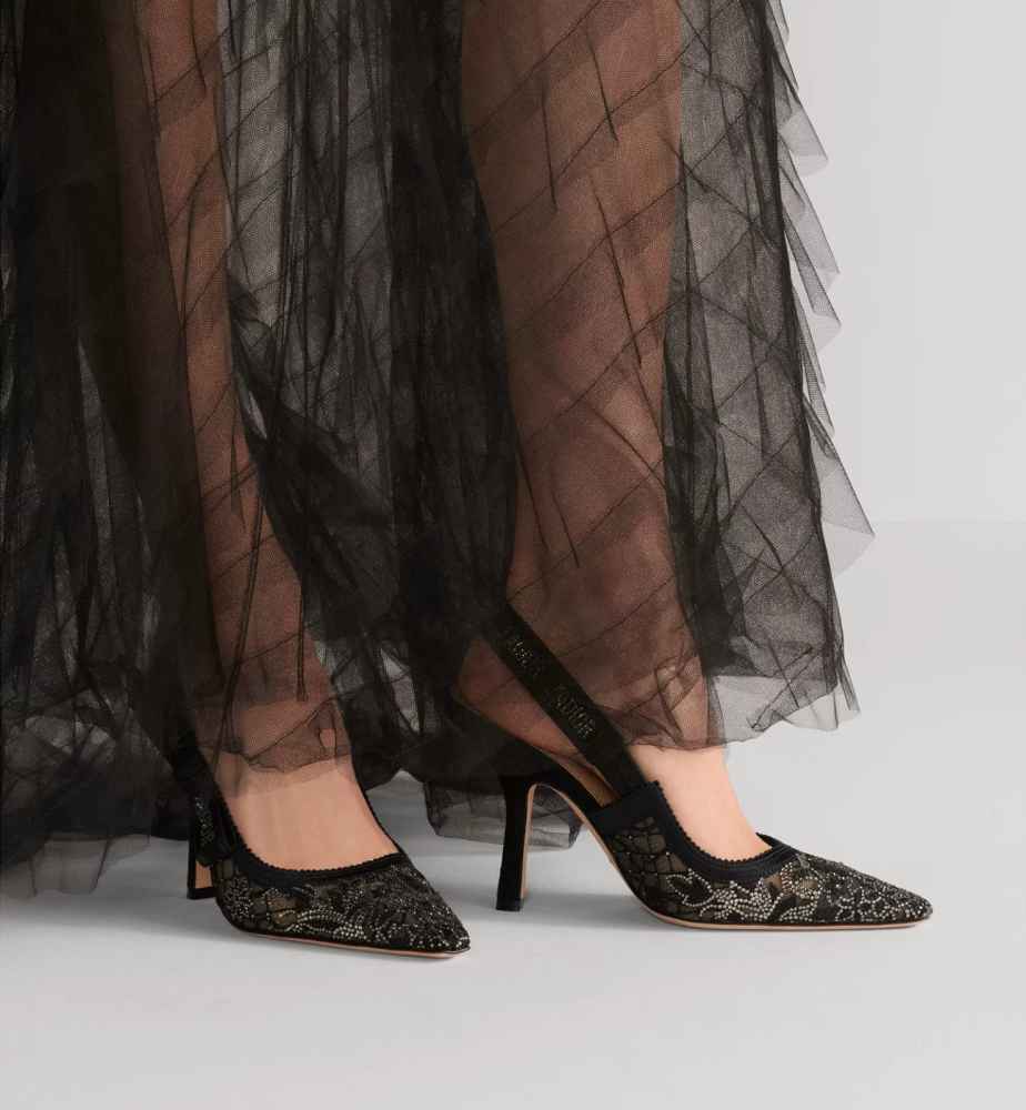 Christian Dior Black Premium Quality Heels Sandals-2