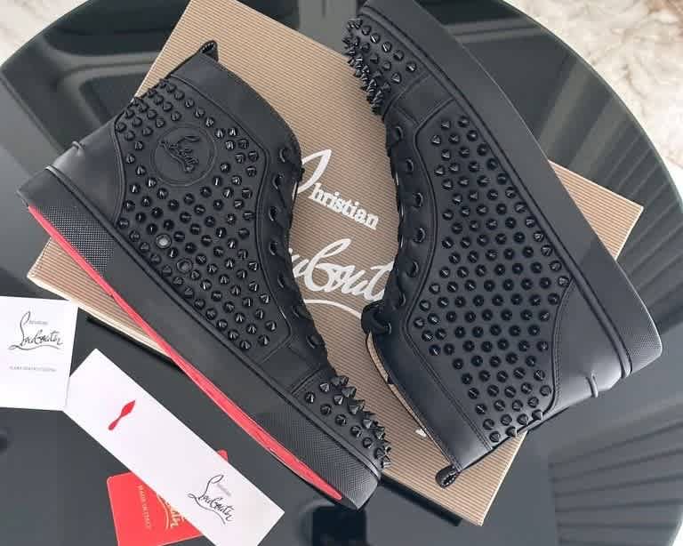 Christian Louboutin Junior leather Black Sneakers-1