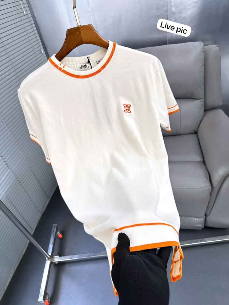 Hermes White Premium Quality T-shirt-2