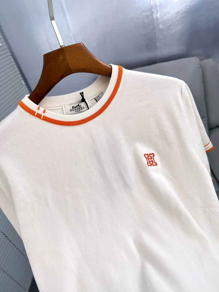 Hermes White Premium Quality T-shirt-5