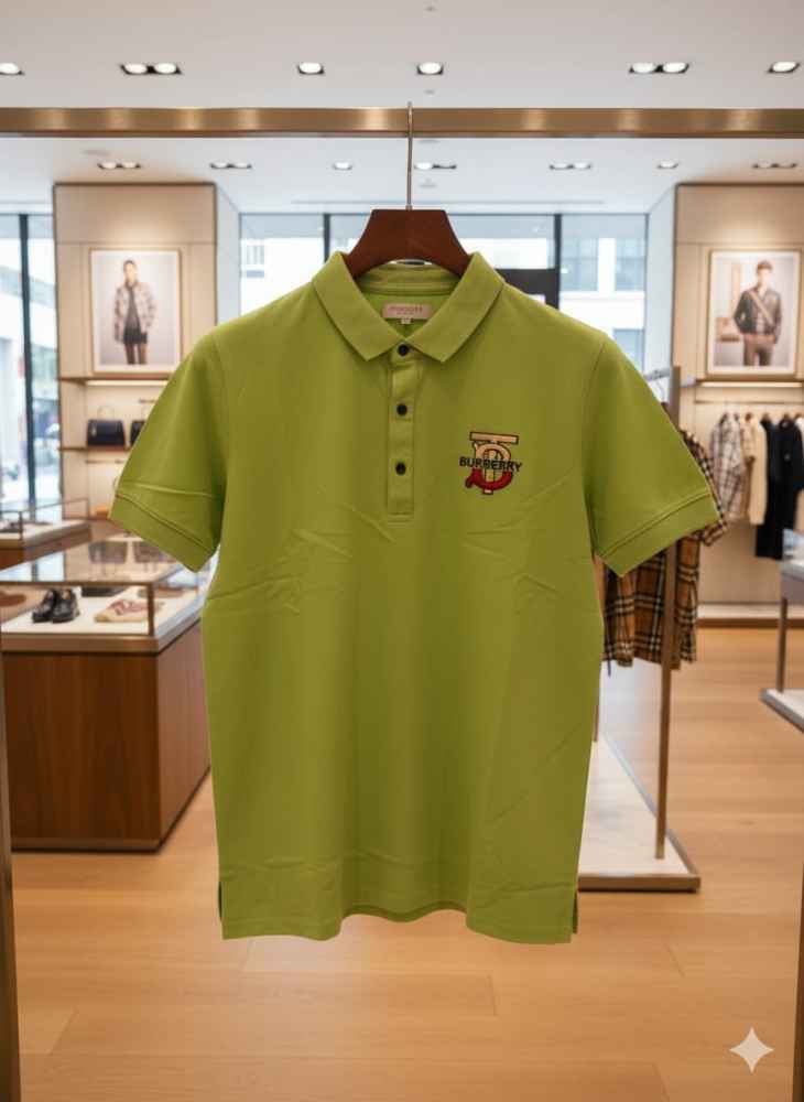 Burberry Green Premium Exclusive Polo T-shirt-3