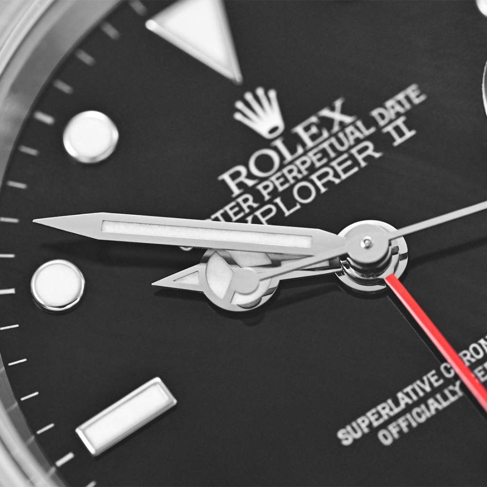 Rolex Explorer II Black Dial GMT Stainless Steel Watch 16570T-3