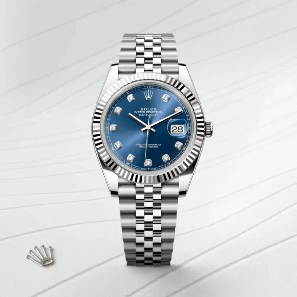 Rolex Datejust 41 Oyster, Oystersteel and White Gold Women Watch M126334-0016-8