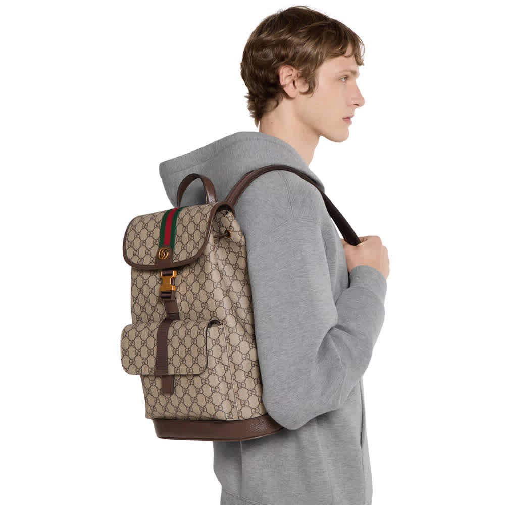 Gucci GG Ophidia Beige Backpack-thumb-6