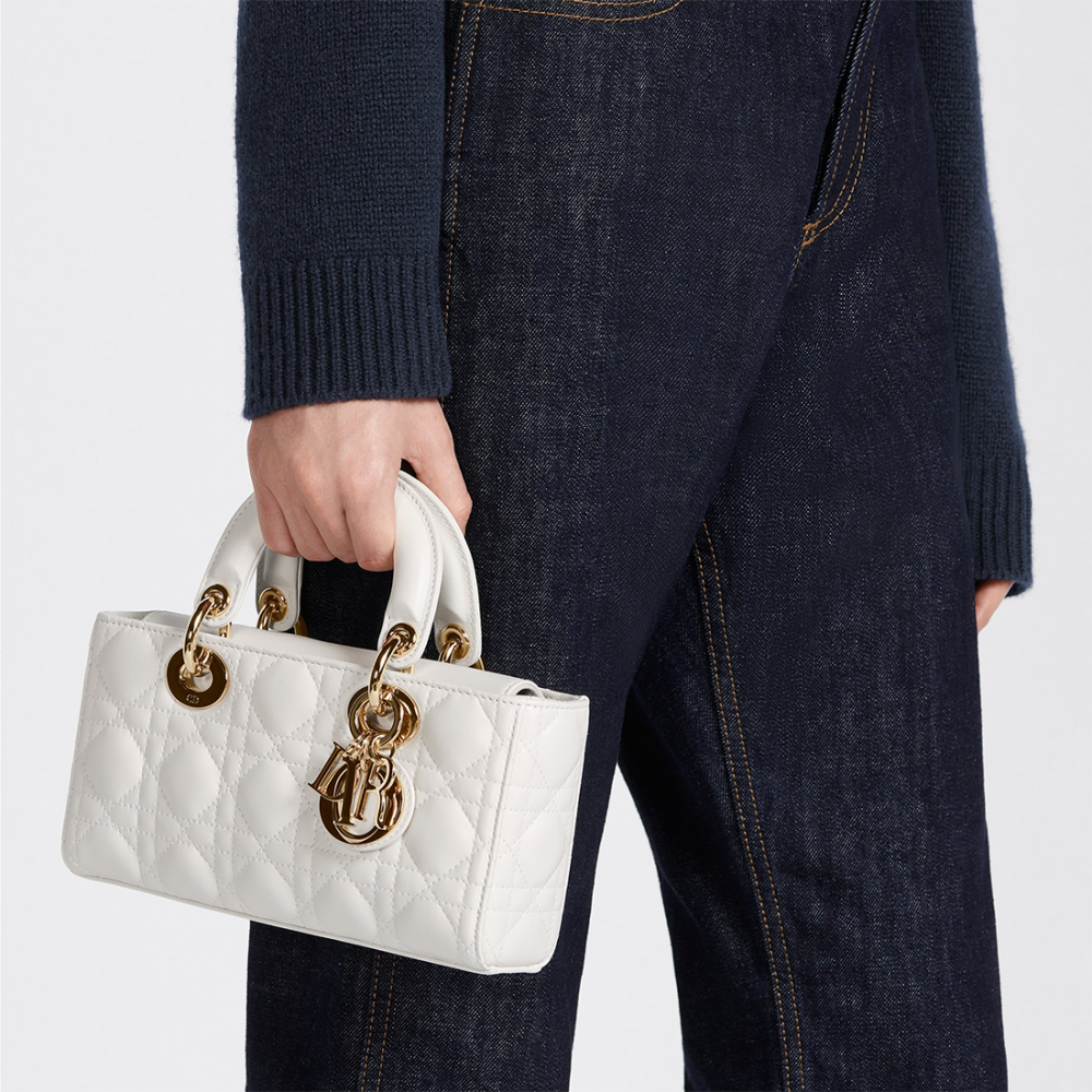 Christian Dior Lady White D-Joy Bag-thumb-4