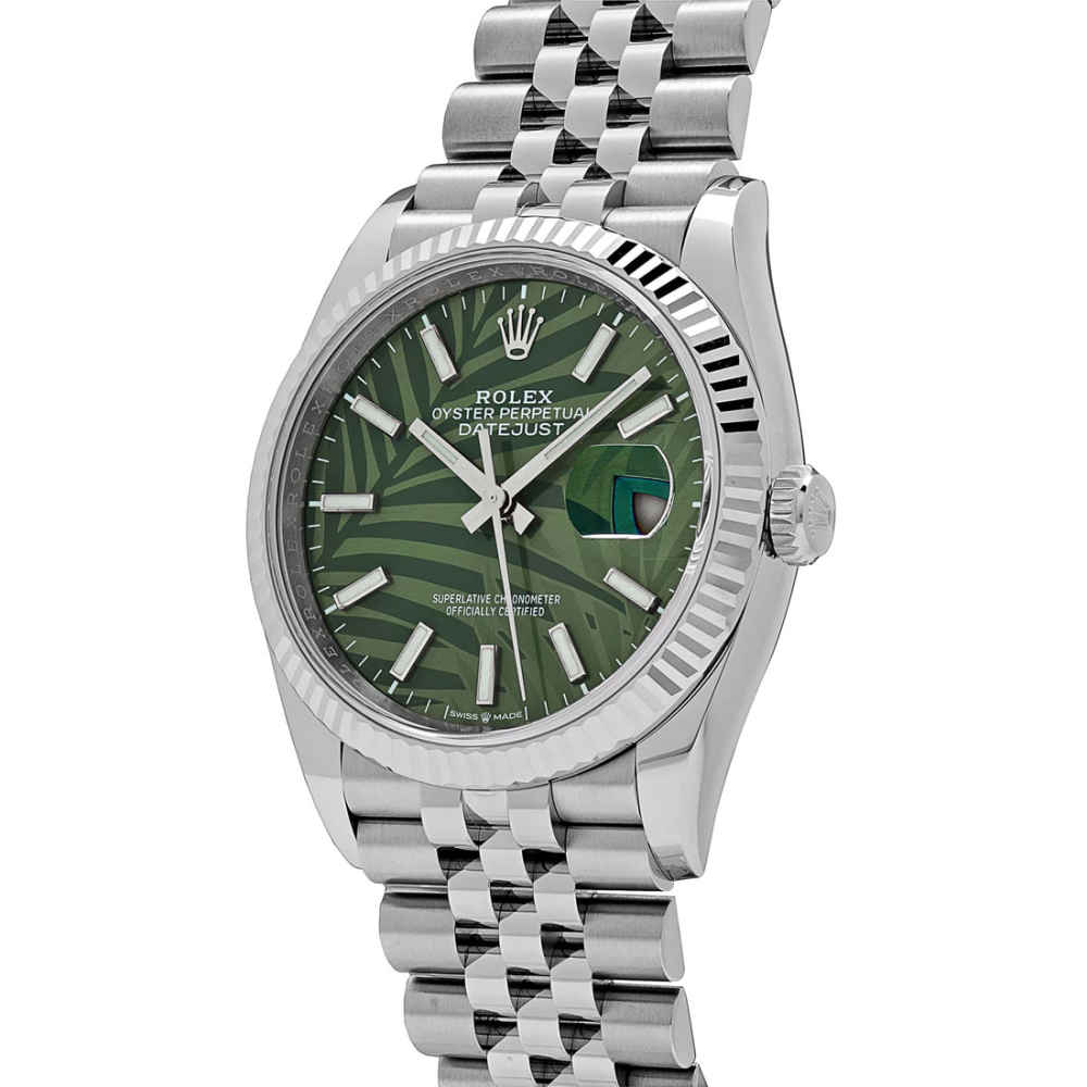 Rolex Datejust 36 126234 Stainless Steel Olive Green Dial Watch-3