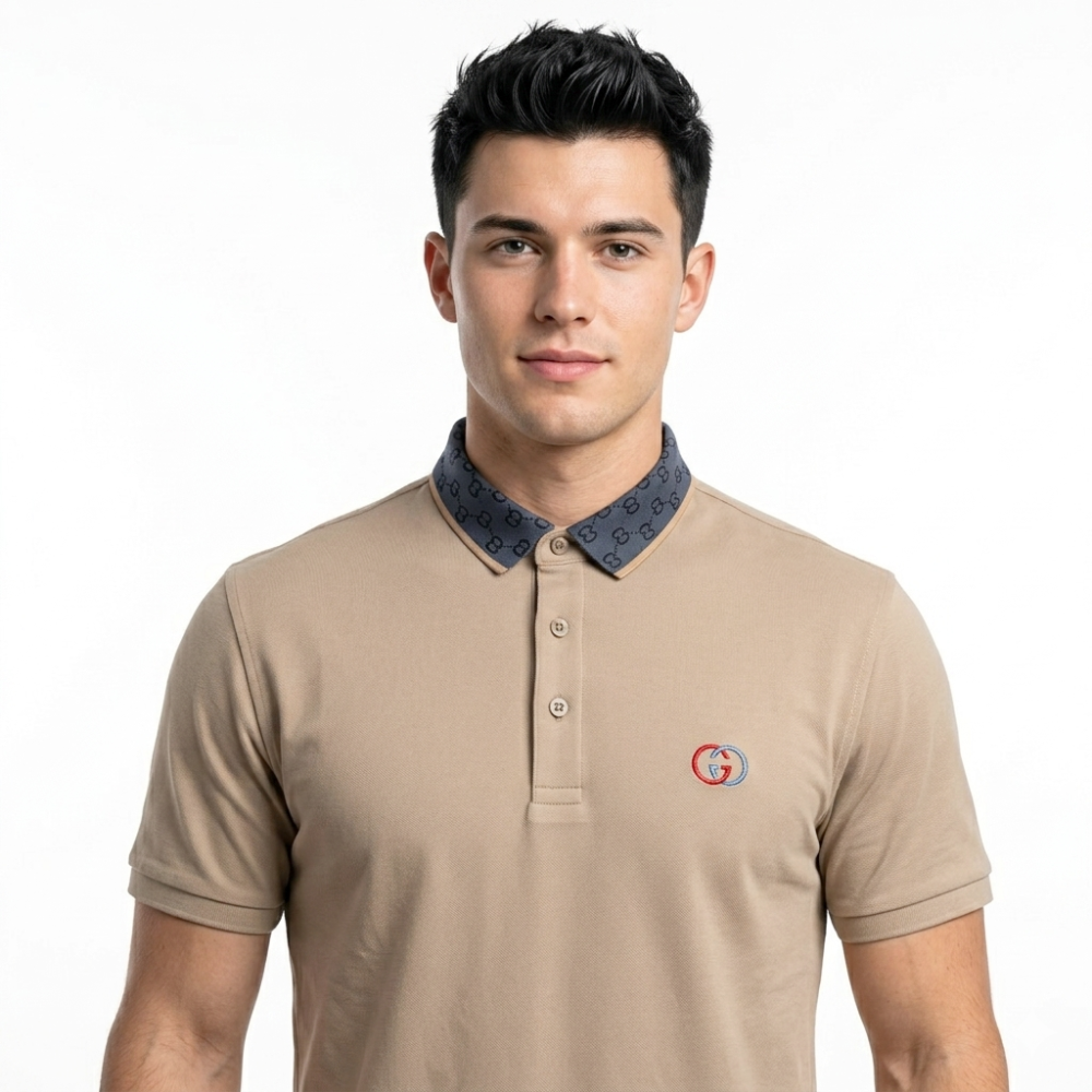Gucci Brown Premium Quality Luxury Polo T-shirt-thumb-3