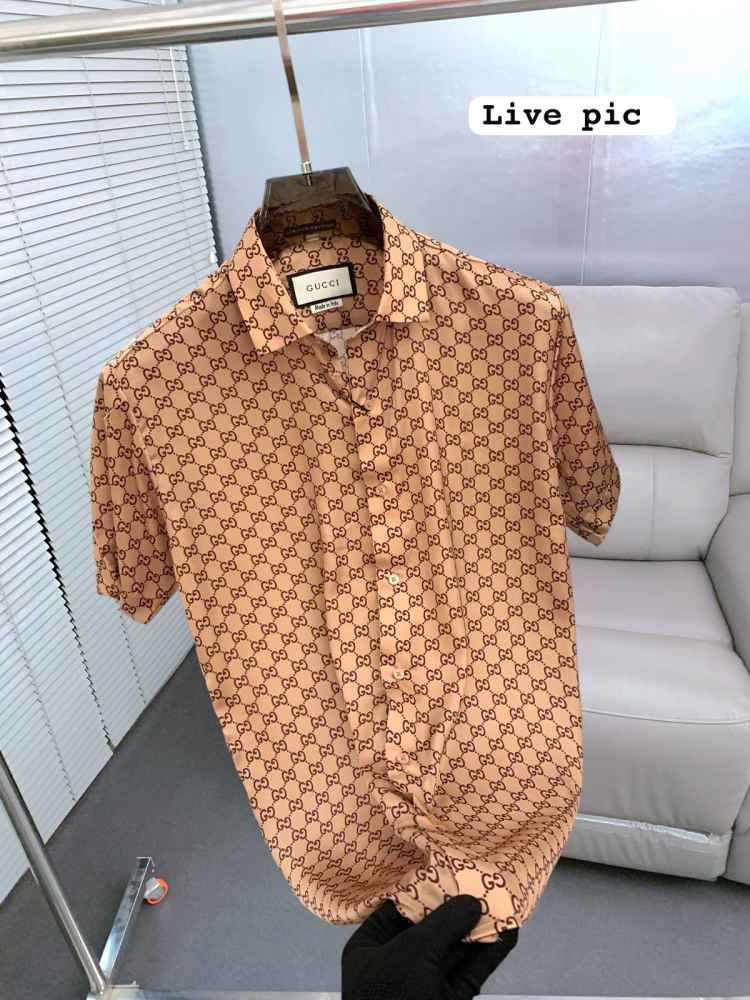Gucci Brown Premium Quality Short Sleeve Shirt-2