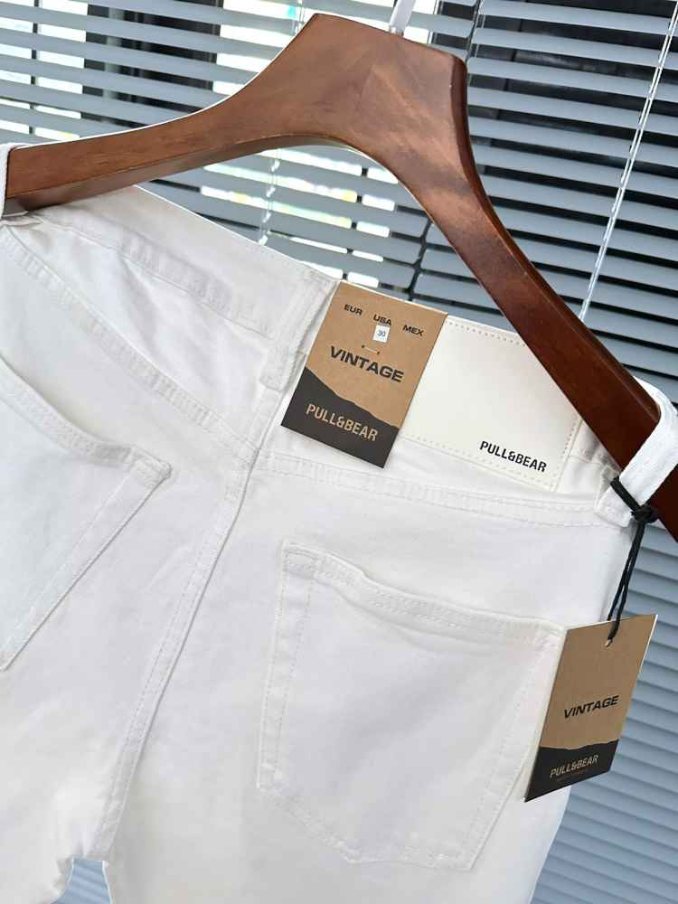 Pull & Bear White Premium Quality Jeans-8