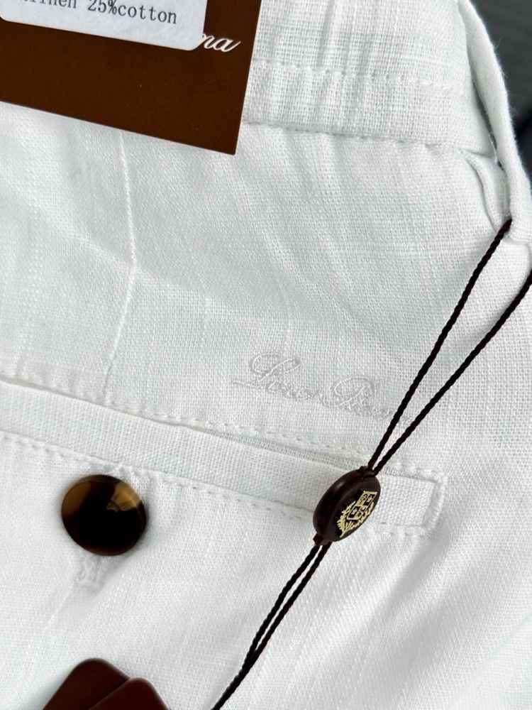 Loro Piana White Premium Quality Pants-3
