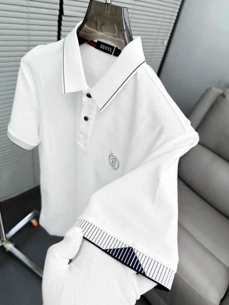 Gucci White Premium Quality Polo T-shirt-1