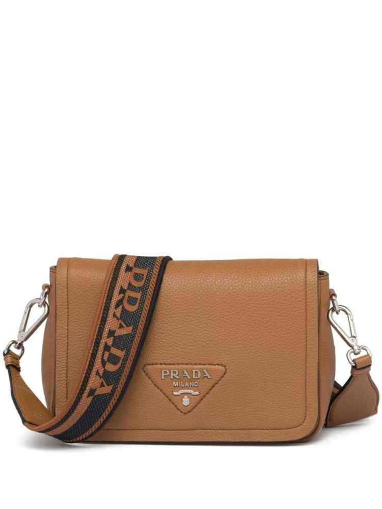 Prada Grained Leather Brown Sling Bag-thumb-0