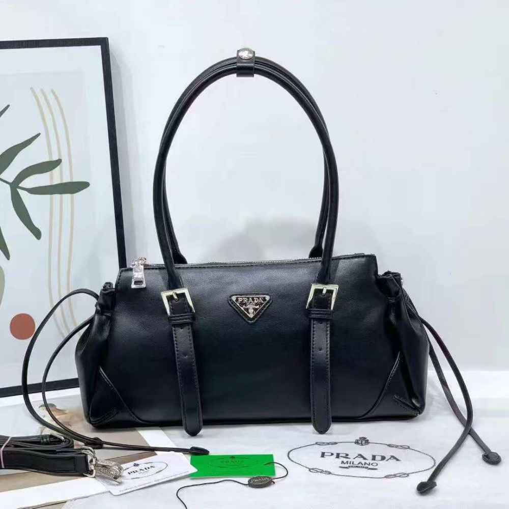 Prada Bonnie Black Handbag-thumb-0