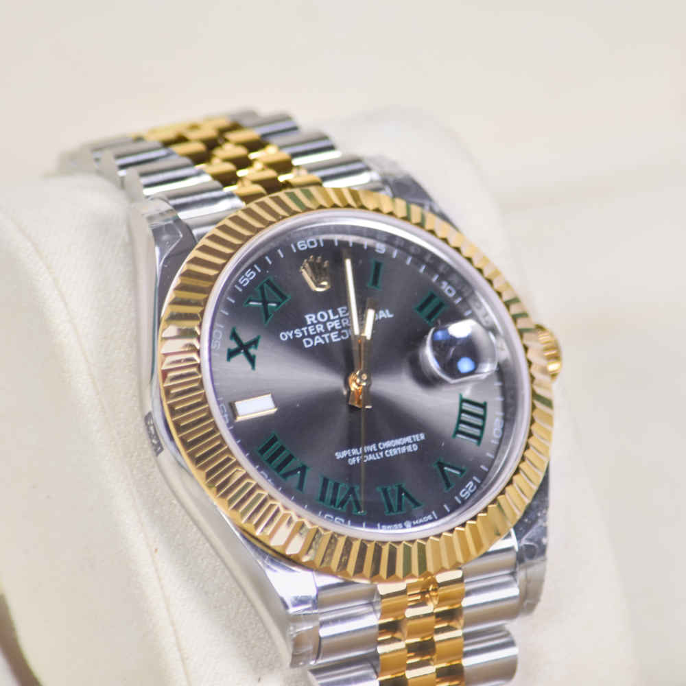 Rolex Datejust 41 126333 Wimbledon Dial Jubilee Bracelet Watch-thumb-2