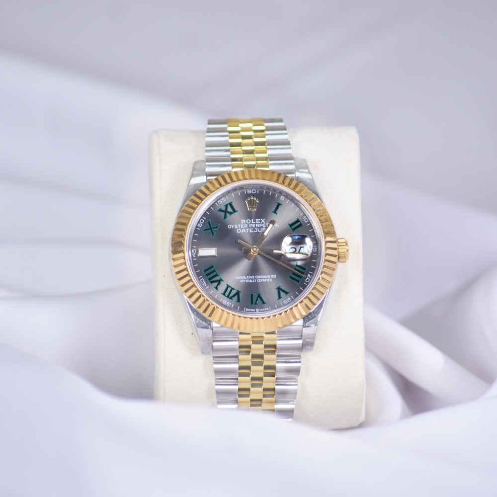 Rolex Datejust 41 126333 Wimbledon Dial Jubilee Bracelet Watch-thumb-1