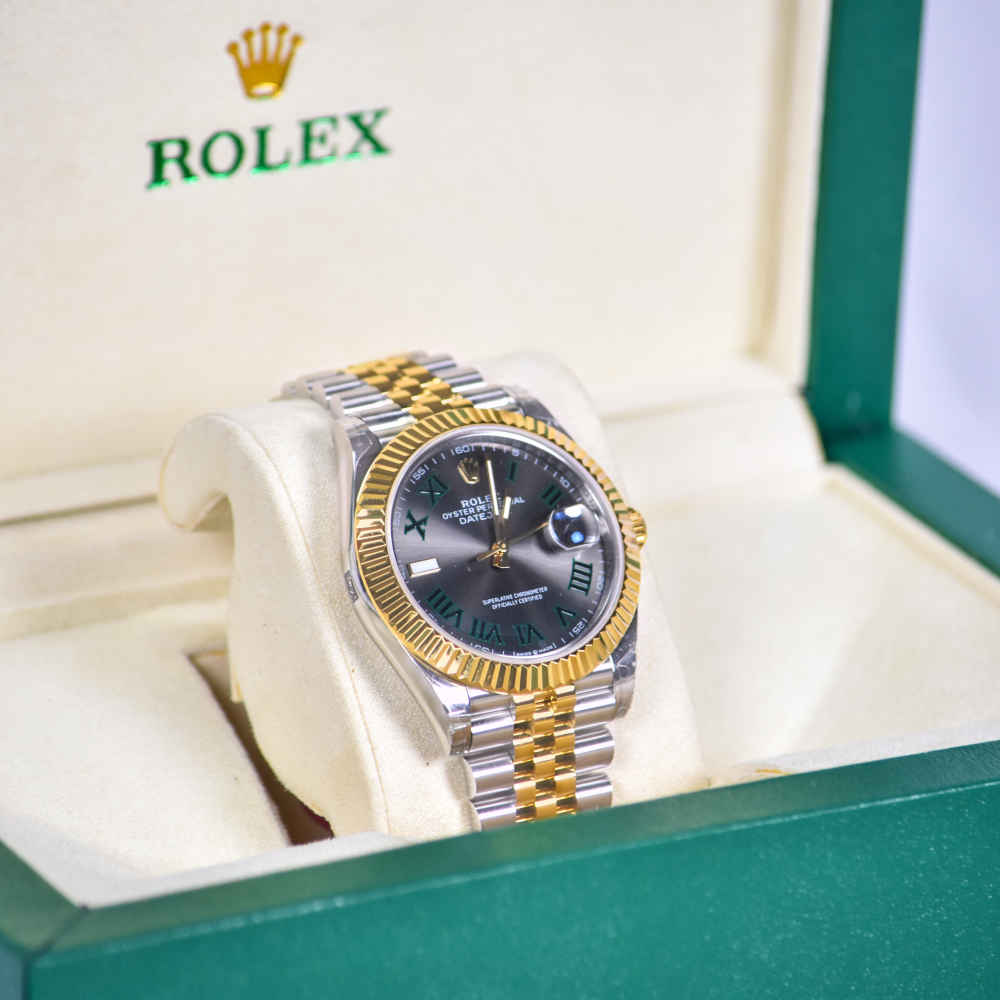 Rolex Datejust 41 126333 Wimbledon Dial Jubilee Bracelet Watch-thumb-3