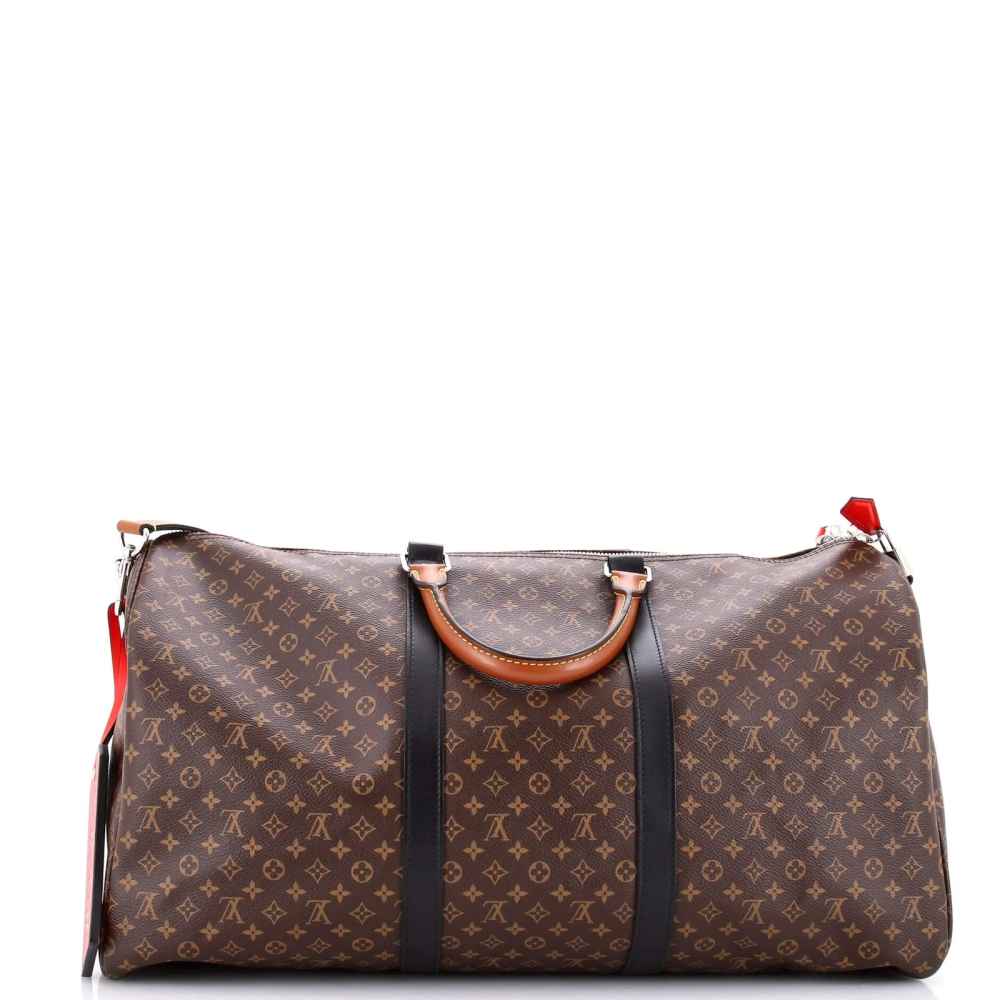 Louis Vuitton Keepall Bandouliére 50 Monogram Canvas Brown Duffle Bag-thumb-2