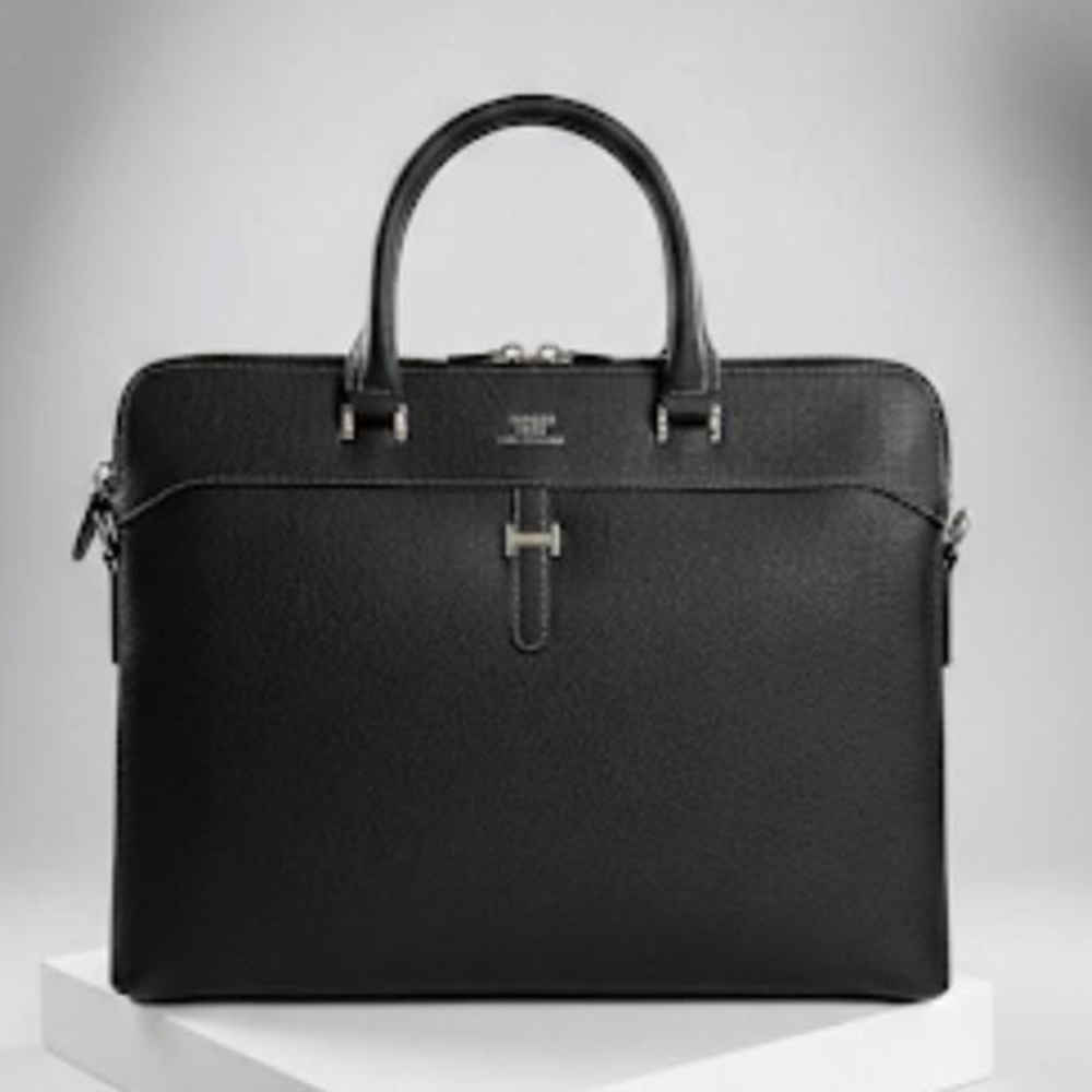 Hermès Grained Leather Laptop Briefcase-thumb-0