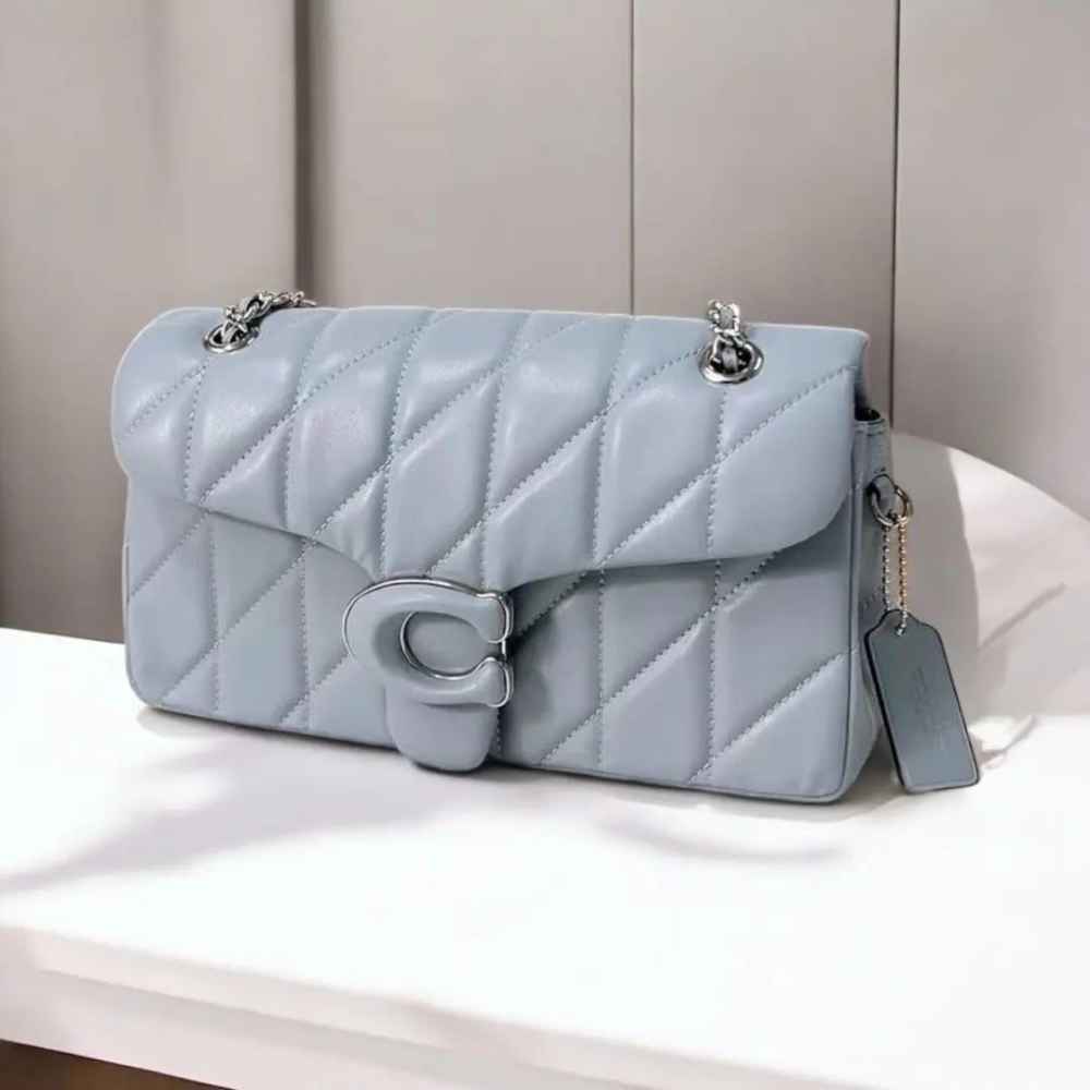 Coach Tabby 26 Quilted Skyblue Sling Bag-thumb-0