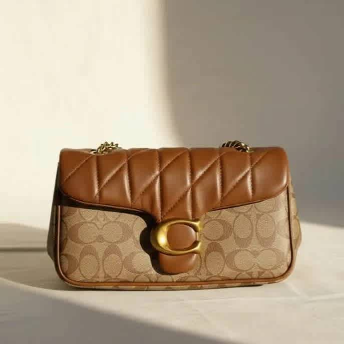 Coach Tabby 26 Quilted Brown Sling Bag-thumb-0