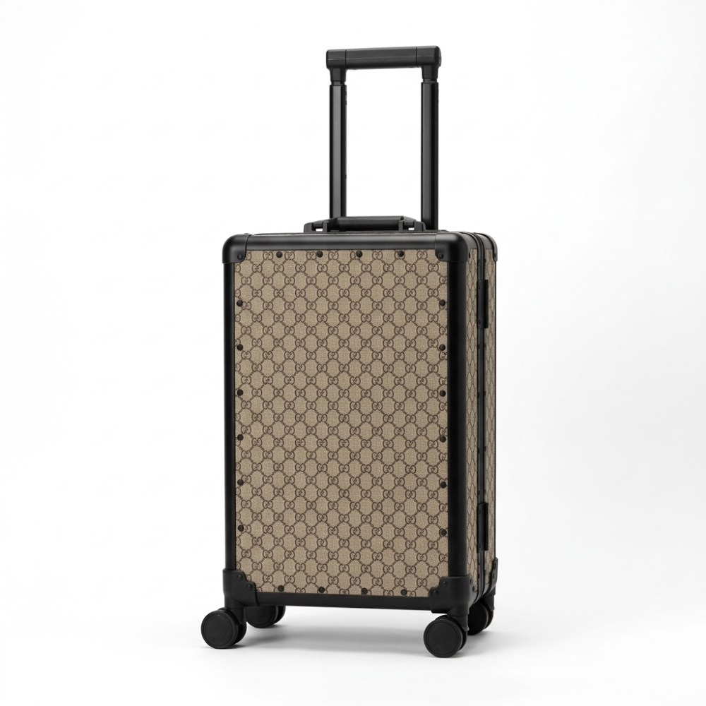 Gucci x Globe-Trotter GG Supreme Carry-on Suitcase Trolley Bag-thumb-0
