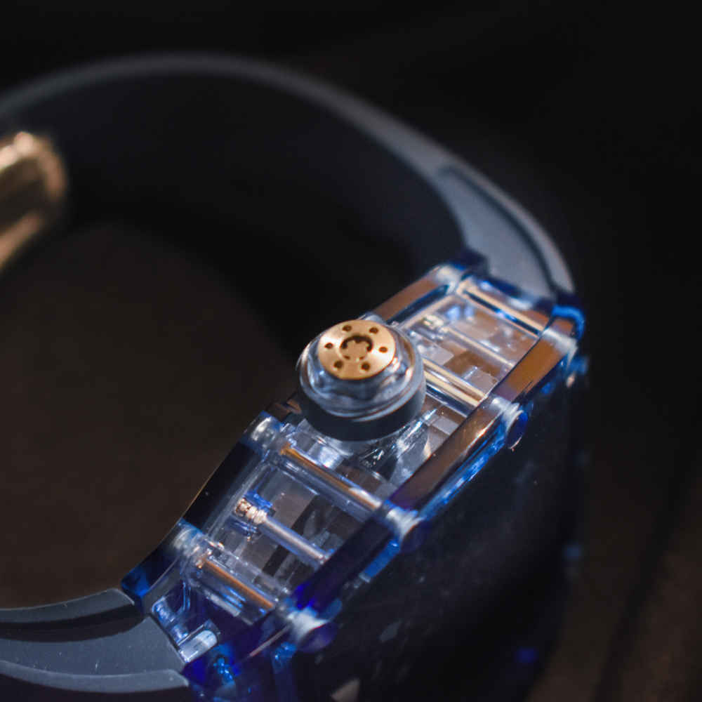 Richard Mille RM 012-01 Sapphire Blue Tourbillion Automatic Titanium Bracelet Transparent Dial Watch-5