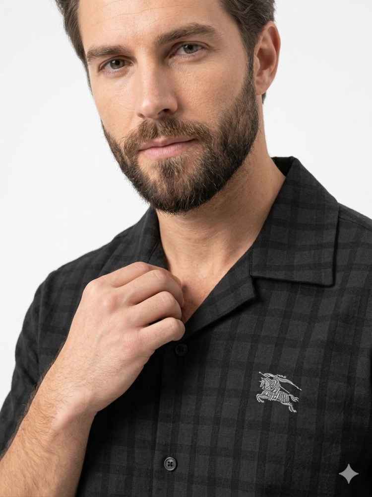 Burberry Black T-shirt Premium Quality Co-ordinates-2
