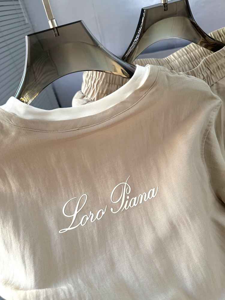 Loro Piana Cream T-shirt Premium Quality Co-set-1