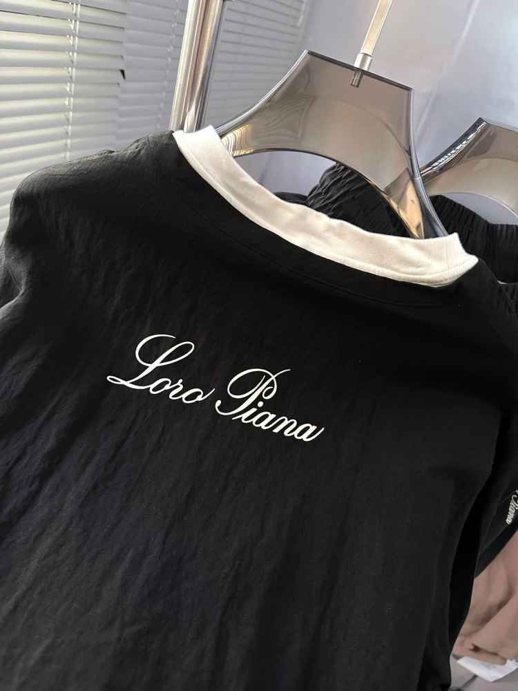 Loro Piana Black T-shirt Premium Quality Co-set-1