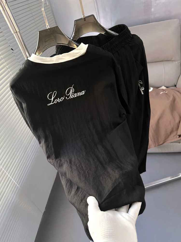 Loro Piana Black T-shirt Premium Quality Co-set-3