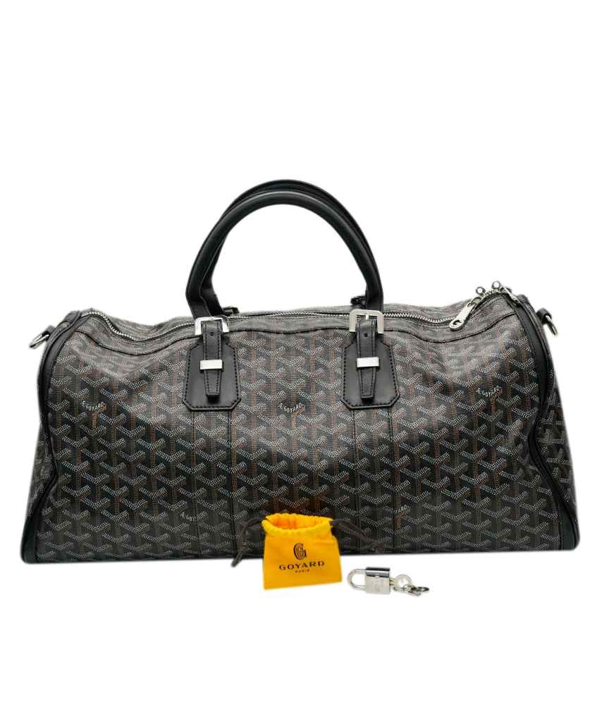 Goyard Boeing 55 Black Duffle Bag-4